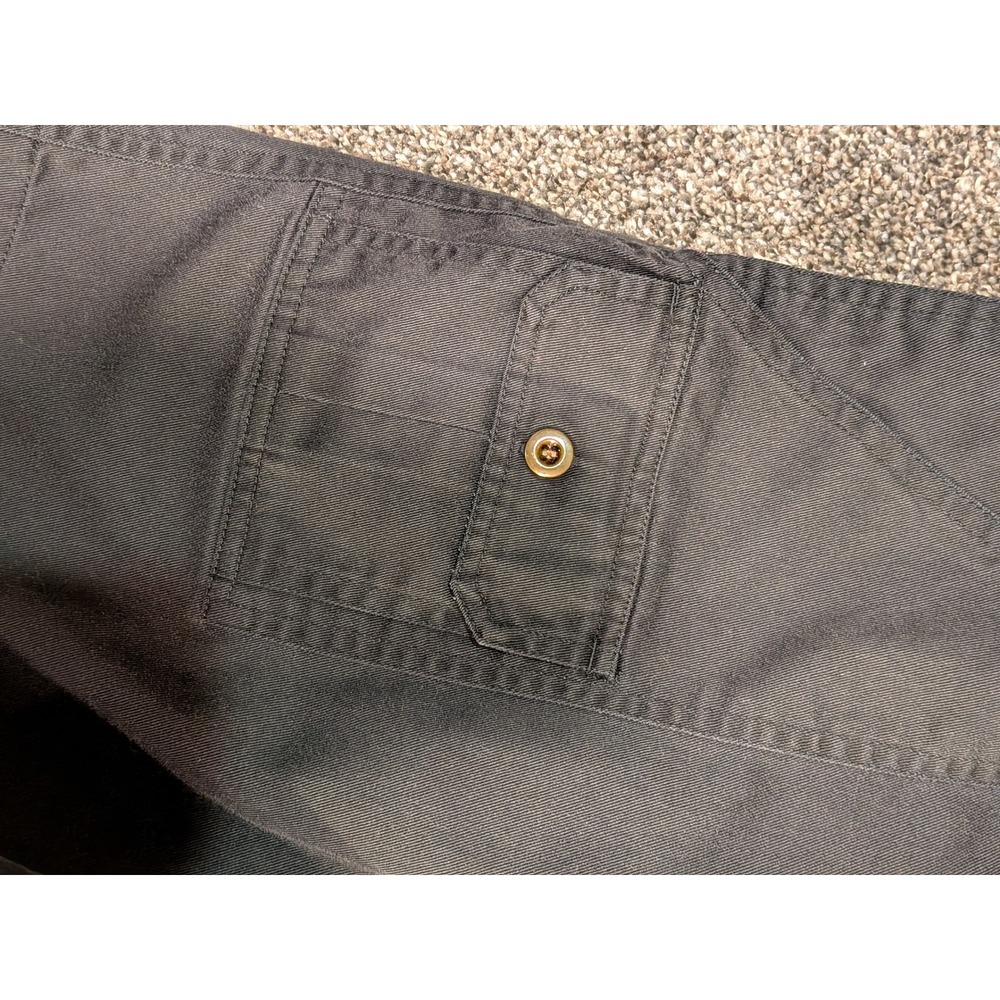 Haband Mens Black Cargo Shorts Size 30 Elastic Waist D-Ring Utility Twill - Picture 7 of 9